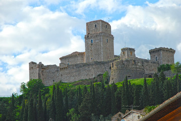 Fototapeta na wymiar View of picturesque Italian town Assisi