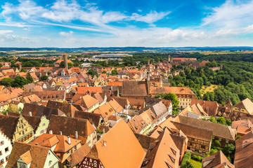 Fototapeta premium Panoramic view of Rothenburg