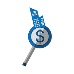 real estate search house market shadow vector illustration eps 10