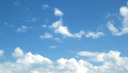 Naklejka na ściany i meble Blue sky white clouds Abstract nature skies