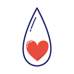 Volunteer blood donation icon vector.