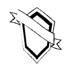 shield guarantee premium label sketch vector illustration eps 10