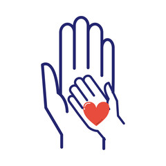 Obraz premium Volunteer blood donation icon vector.