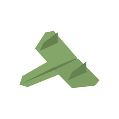 green paper plane business symbol start vector illustration eps 10