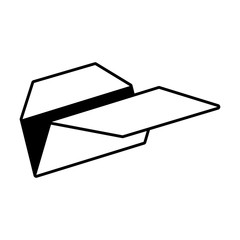 paper plane start up symbol outline vector illustration eps 10