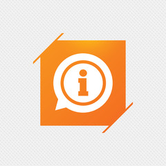 Information sign icon. Info symbol.