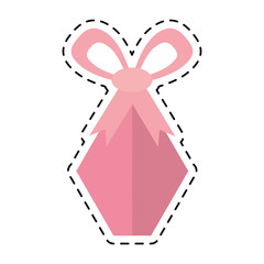 pink gift box party decorative present line dotted vector illustration eps 10