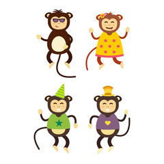 Vector monkey icon.