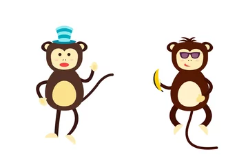 Muurstickers Aap Monkey vector illustration.