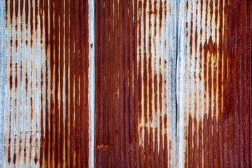 Rust old zinc fence