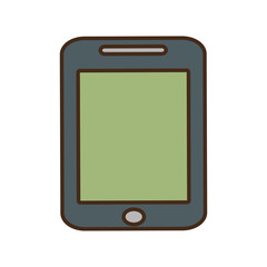 cartoon smartphone green screen technology gadget vector illustration eps 10