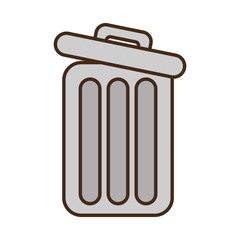 cartoon trash can web garbage information vector illustration eps 10