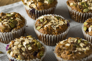 Healthy Organic Seed and Blueberry Muffins