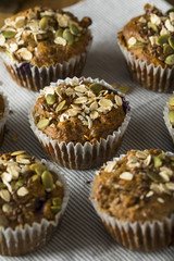 Healthy Organic Seed and Blueberry Muffins