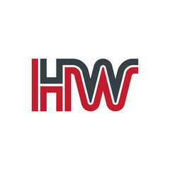 Initial Letter HW Linked Design Logo