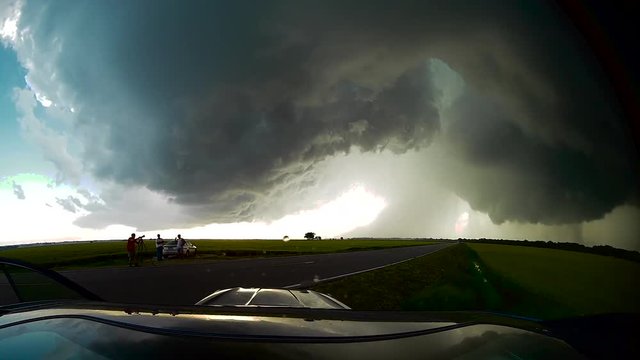 Tornadic Storm Being Chased