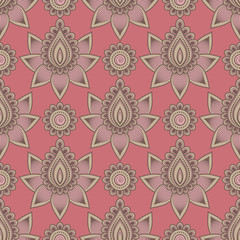 Mehndi seamless pattern