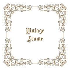 Vintage floral frame