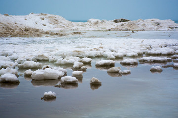 winter icy lake 