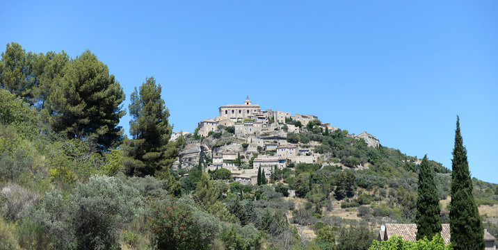 View on the village of Gordes in the deparment Vaucluse, one of the most beautiful villages in France, Europe
