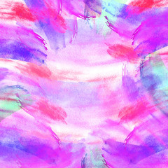 Card, card abstract natural vision paints, ink, watercolor. Drawn pink, purple,blue. For decoration and design. Splash, bright streaks of paint.