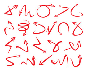 Set of black arrows. Vector Illustration.