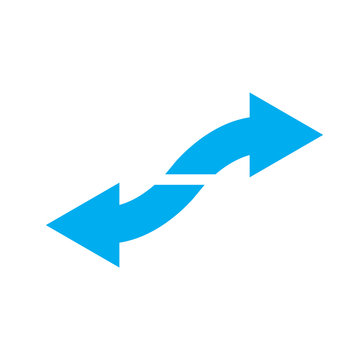 left and right icon on white background. left and right sign.