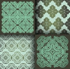 set of ornate patterned backgrounds
