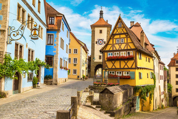 Old street in Rothenburg - Powered by Adobe