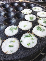 Coconut milk mix sugar and flour