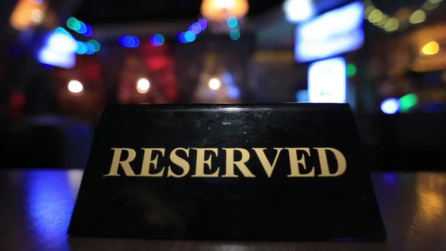 card table is reserved