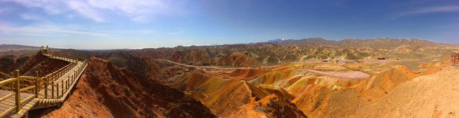 Danxia landforms panorama.,Zhangye,Gansu