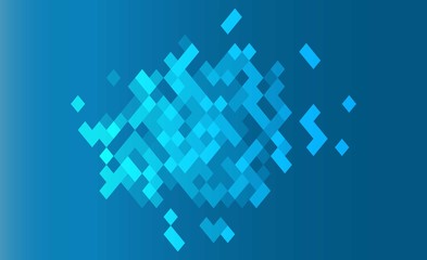 Abstract Blue Geometric Creative Rectangular Background