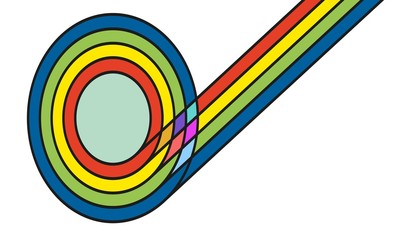 Obraz premium Colorful Circle Rainbow Background