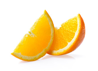 orange slice on white background