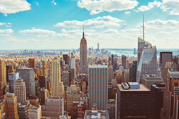 New York City (Taken from Helicopter)  - obrazy, fototapety, plakaty