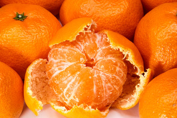 皮をむいたみかん