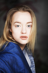 Naklejka premium Portrait of beautiful blonde woman