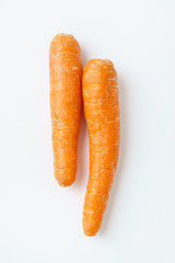 carrots on the white