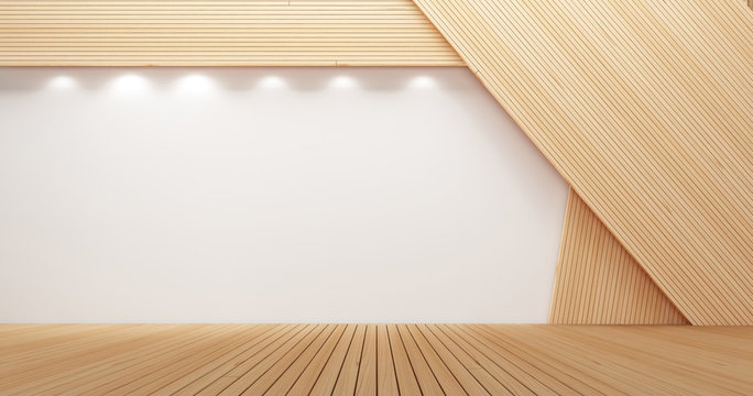 3D rendering image for minimalist and modern wooden wall decoration05