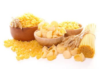 assorted raw pasta