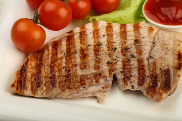 Grilled port steak