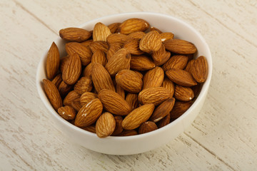 Almond in the bowl