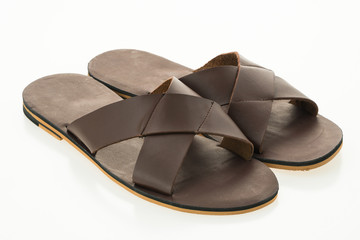 Men leather sandal and flip flop shoes