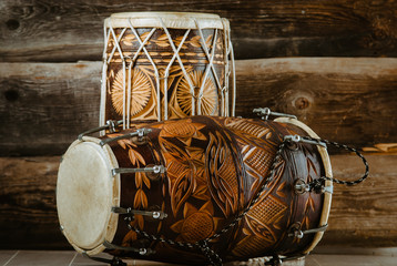 Fototapeta na wymiar indian drums dholak