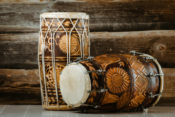 Fototapeta na wymiar indian drums dholak
