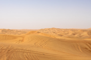 Fototapeta na wymiar Dubai, United Arab Emirates, Desert tour with SUV