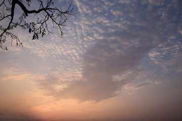 Beautiful sunup at Chiang Kan district, Loei province,Thailand