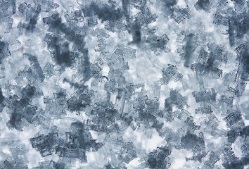 natural frosty background from transparent ice crystals