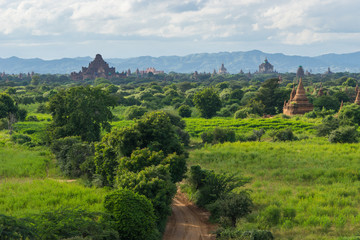 Fototapeta na wymiar Pagodas field in Bagan ancient city, Mandalay, Myanmar